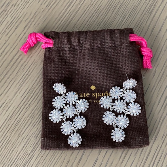 kate spade Jewelry - Kate Spade Silver Rhinestone Chandelier Earrings